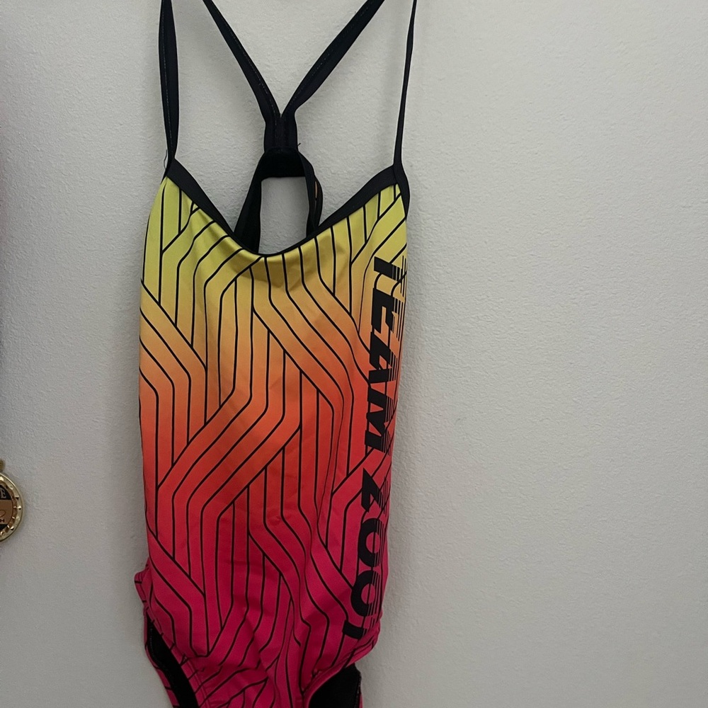 Zoot Neon Yellow and Pink One Piece Swimsuit